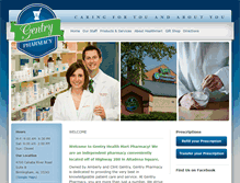 Tablet Screenshot of gentrypharmacy.com